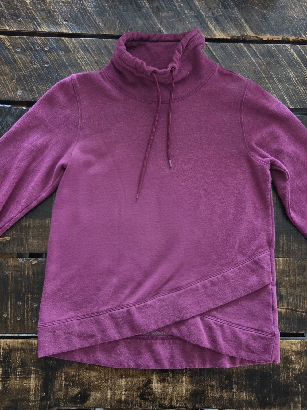 Women's Funnel Neck Pullover Sweater - Raspberry Size Medium